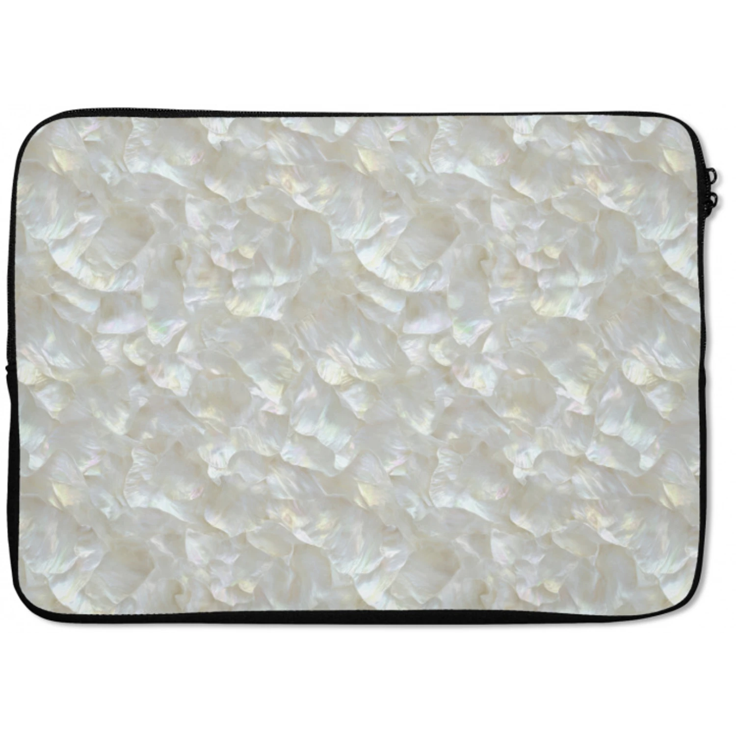 Parelmoerglans - Wit - Schelp laptophoes neopreen klein 279 -zkaufland3dotto