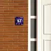 Paarse bladeren - Traditioneel Naambord Vierkant klein -sfeer3-XS