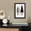 Bomen - Kerst - Zwart - Feest fotolijst zwart zonder passe partout klein -sfeer1