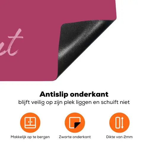 eat me out don't stress me out - Roze - Minimalistisch Inductie beschermer vinyl 3mm klein -zzzzzzz-td-onderkant
