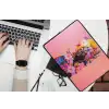 Kleurrijk - Bloemen - Vrouw - Zon laptophoes neopreen klein -bureau