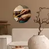 Drumstokken - Olieverf - Man Wandcirkel kunststof plaat 5mm dik klein -sfeer1