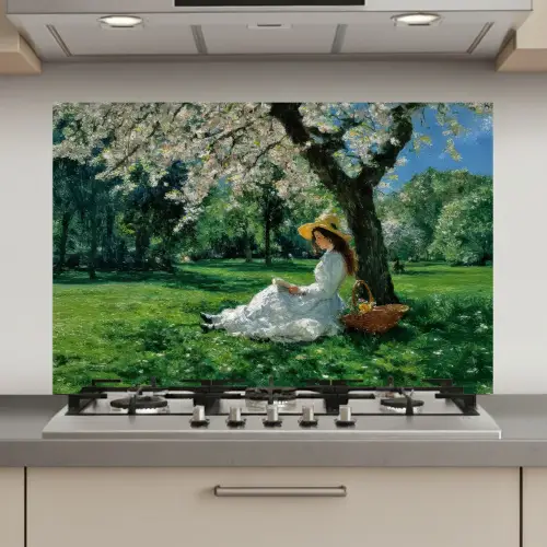Vrouw - Boom - Boek - Mandje keuken achterwand spatscherm klein -3d_website