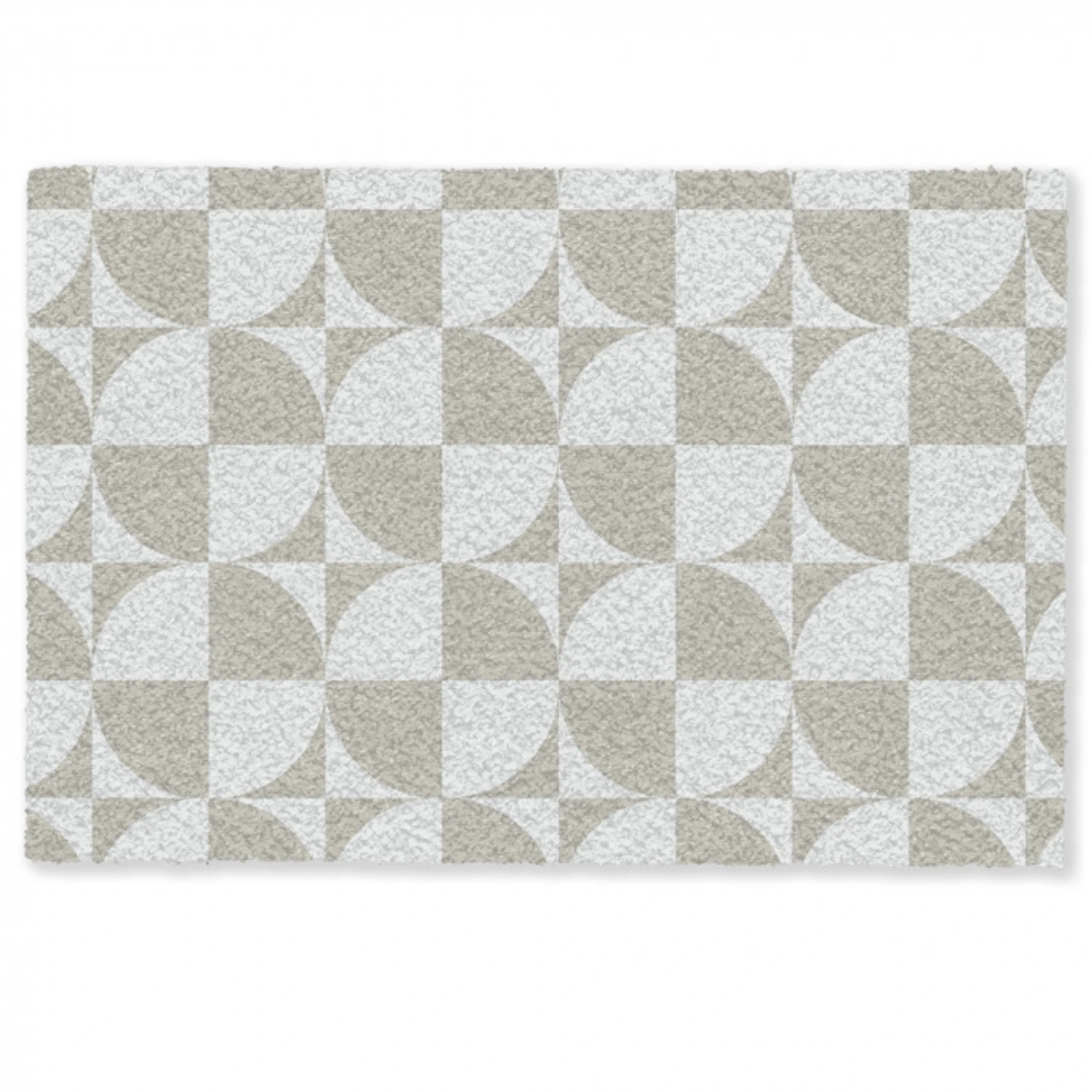 Lichtgrijs - Wit - Vierkant - Rond Deurmat klein 898 -zkaufland3d