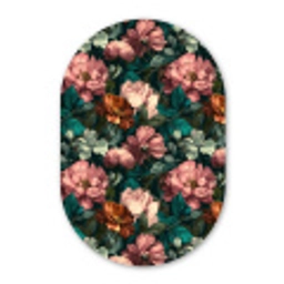 Bloemen - Schilderachtig - Patroon - Roze Wandcirkel Ovaal Aluminium middel 839 -3d