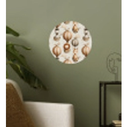 Safari - Luchtballonen - Taupe Wandcirkel behangsticker klein 186 -sfeer2