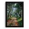 Pad - Bomen - Schaduw - fotolijst zwart zonder passe partout klein -3d