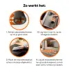 Oranje - Organische vormen - Wit Inductie beschermer vinyl 3mm klein 276 -zzzzzzz-td-werking