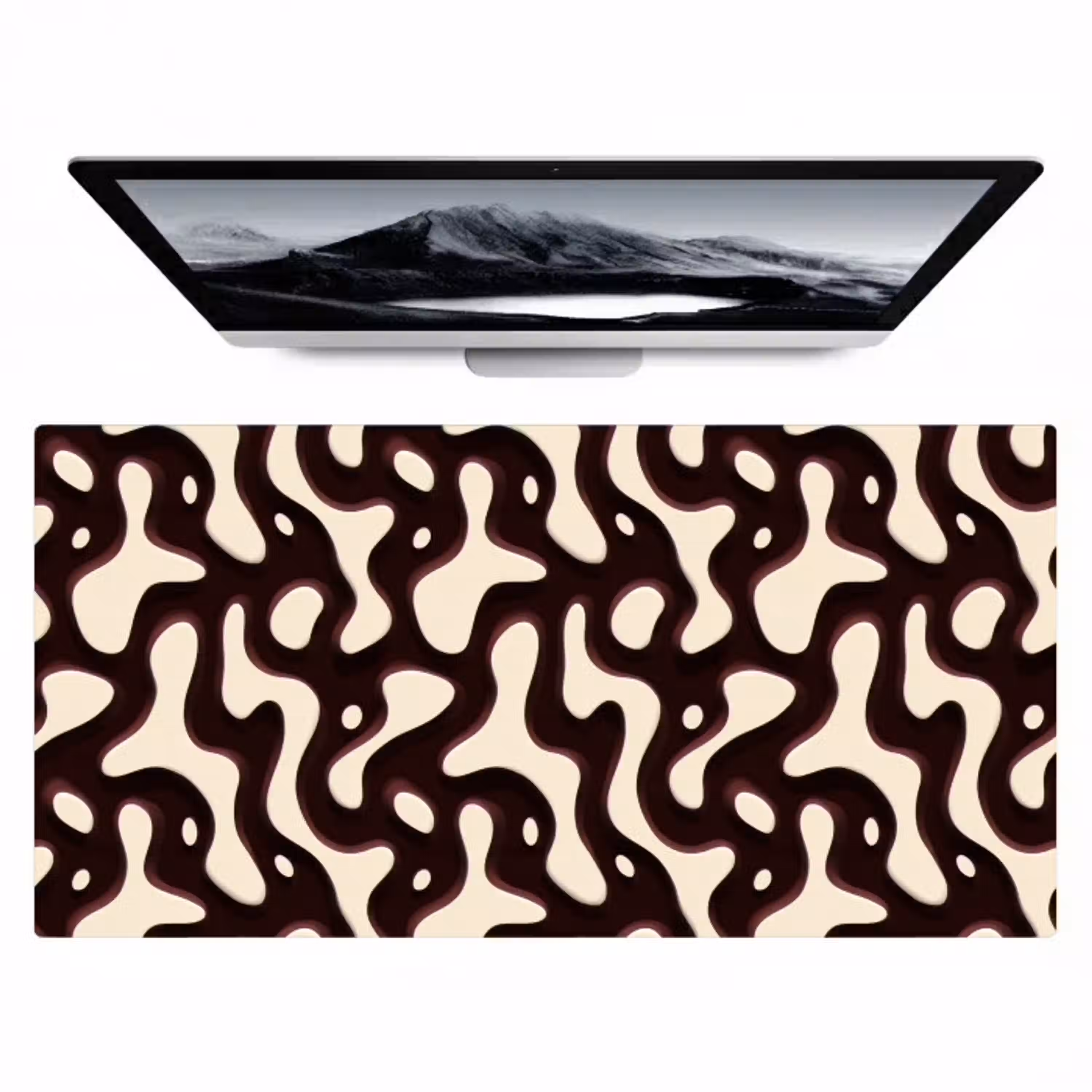 Organisch - Krachtig - Bruin Muismat XXL klein 681 -zzz3d