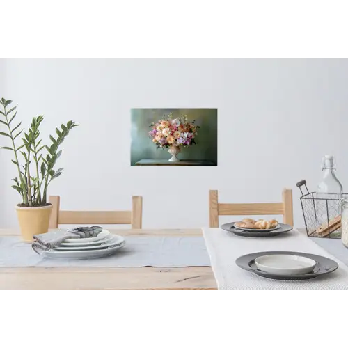Orchidee - Boeket - Vaas - Bloemen Muursticker klein -eettafel