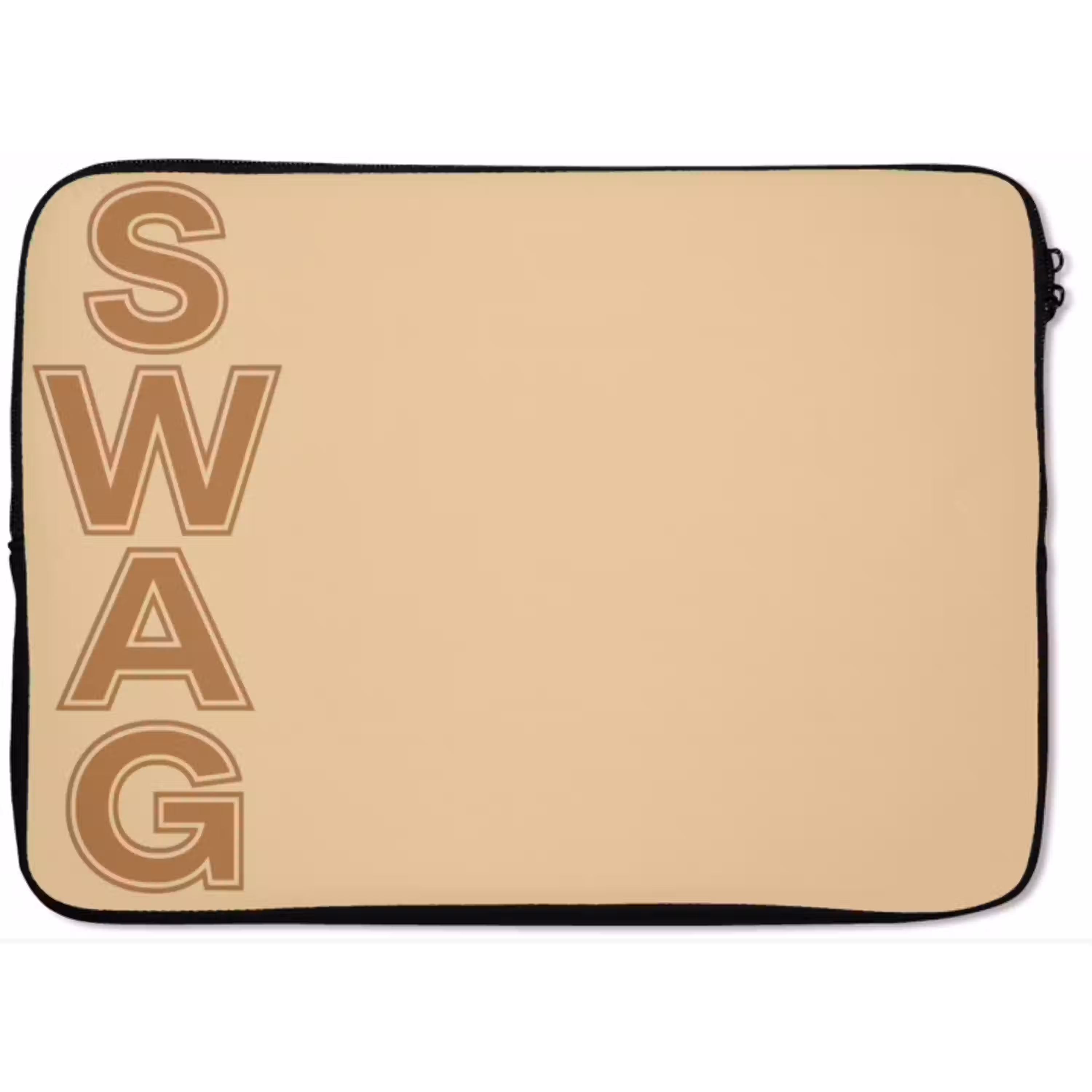 Swag - Bruin - Beige laptophoes neopreen klein -zkaufland3dotto