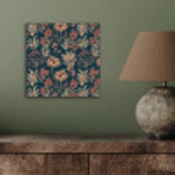 Botanisch - Patroon - Blauw aluminium wit klein 46 -sfeer2