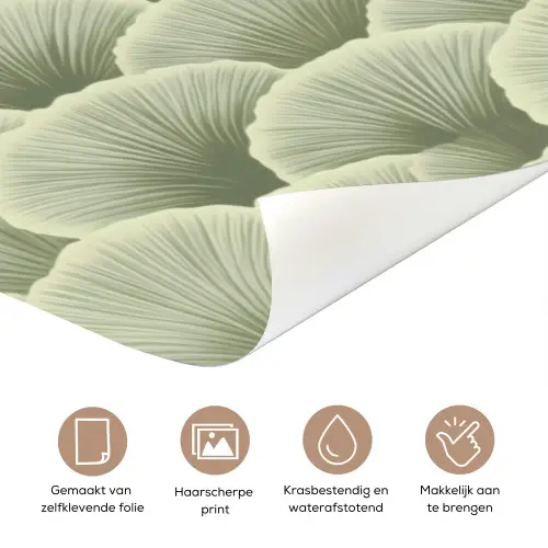Waaier - Blad - Groen deurposter klein 289 -closeup_NL