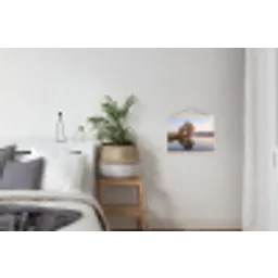 Bomen - Reflectie - Water - Zonsopgang - Serene textielposter latten blank klein -woonkamer