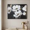 Bloemen - Wit - Abstract Textielframe - compleet frame klein -sfeer2