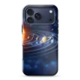 Ruimte - Zonnestelsel - Blauw Toughcase MagSafe Apple iPhone 17 Pro Max klein -3d