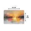 Modern - Abstract - Goud - Roze Placemat vinyl groot -specs