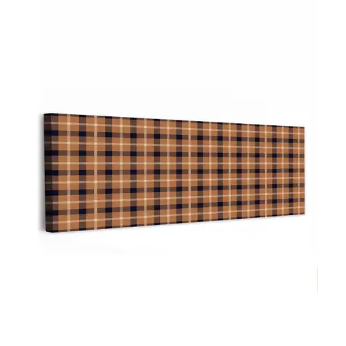 Plaid - Patroon - Vierkant - Bruin canvas 2cm klein 828 -z3d