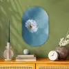 Paardenbloem - Wind - Blauw Wandcirkel Ovaal Forex klein -sfeer2