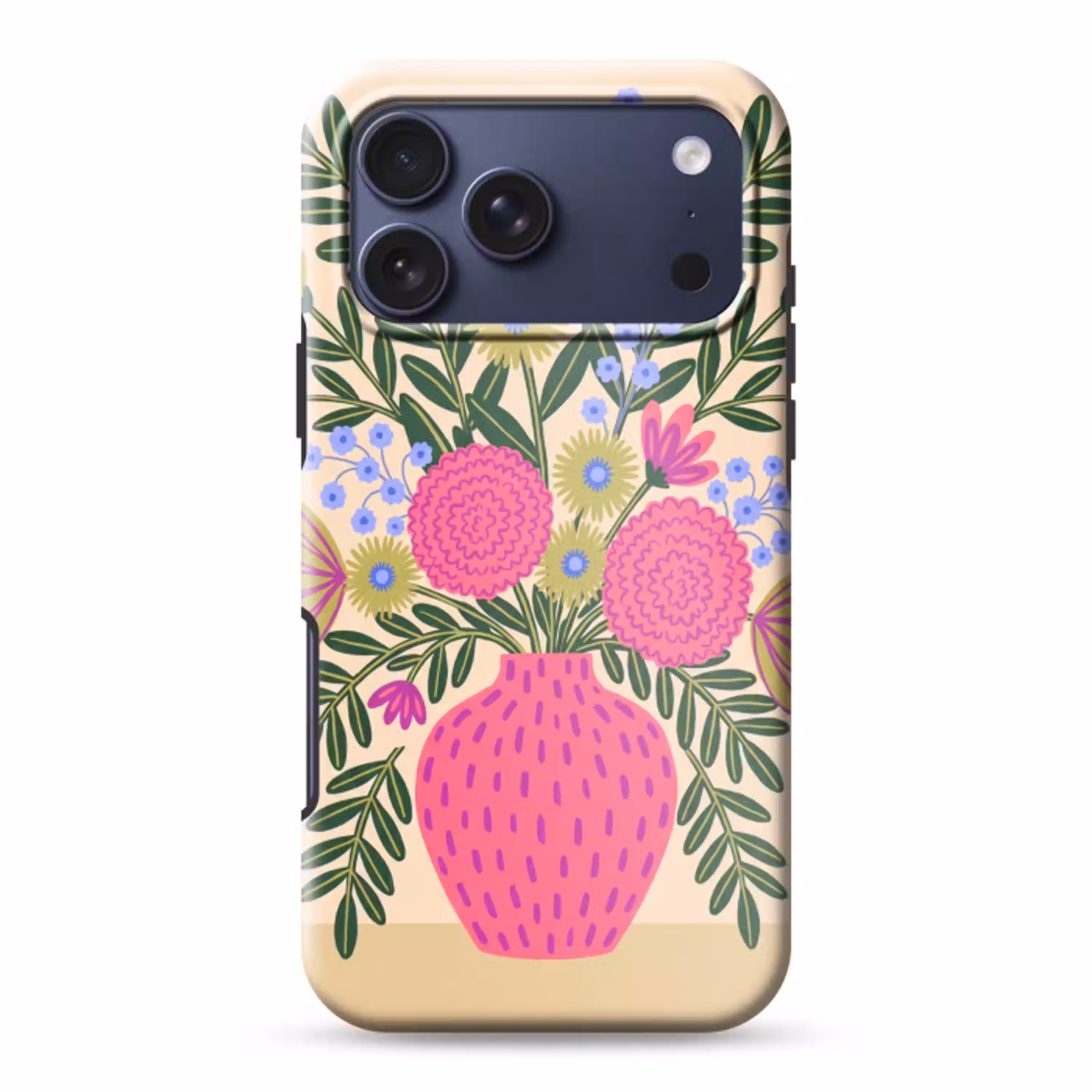 Bloemen - Boeket - Natuur - Abstract - Roze Toughcase MagSafe Apple iPhone 17 Pro Max klein -3d