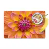 Dahlia - Bloem - Oranje Placemat vinyl groot -zzzproduct_Kitchenyeah-website