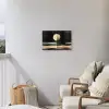 Maan - Cirkel - Goud Tuinposter op houten frame 2 cm dik klein -sfeer1