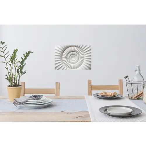 Schelp - Spiraal - Wit Muursticker klein -eettafel