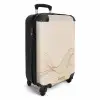 Minimal - Beige met gouden golven NBS - Handbagage koffer - Unisex middel -productfoto_3d