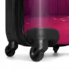 Witte kat gluurt door roze deur NBS - Handbagage koffer - Kinderen Unisex middel -wiel