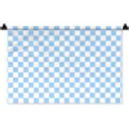 Schaakbord - Klassiek - Blauw Wandkleed katoen klein 269 -zz3d