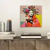 Retro - Vrouw - Kopje - Vlinders aluminium wit klein -sfeer1
