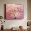 Boom - Roze - Goud - Modern Textielframe zwart klein -sfeer3