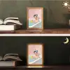 Badkamer - Eend - Blauw Light Box met kabel (Tafellamp) klein -sfeer3