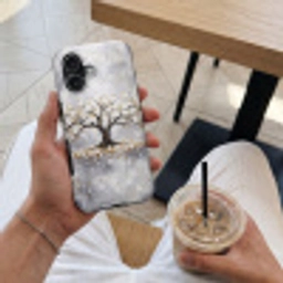 Boom - Bloemen - Natuur - Abstract - Wit Toughcase MagSafe Apple iPhone 17 klein -Sfeer1M