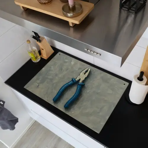 Tang - Schilderij - Textuur - Verf Inductie beschemer met haakjes klein -sfeer1