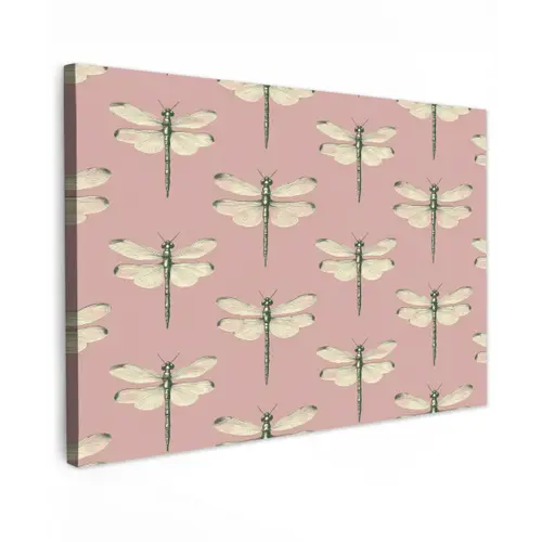Lillibellen - Patroon - Roze Tuinposter op houten frame 2 cm dik klein 845 -3d