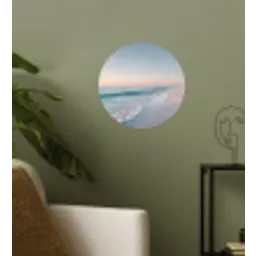 Kustlijn - Pastel - water Wandcirkel behangsticker klein -sfeer2