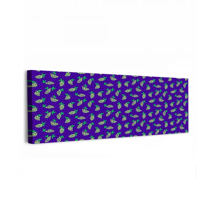Paars - Groen - Druiven - Blaadjes canvas 2cm klein 828 -z3d