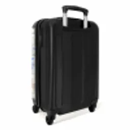 Paarse lavendel in graffiti stijl NBS - Handbagage koffer - Unisex middel -achterkant