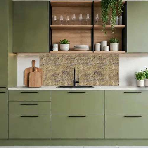 Bruin - Wit - Vlekken - Graniet keuken achterwand 2 middel 871 -sfeer3