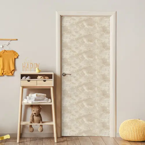 Lichtbeige - Marmer - Aders deurposter klein 289 -sfeer4