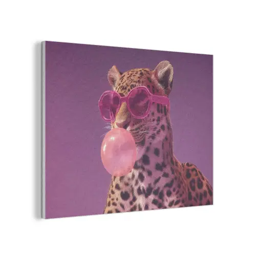 Panter - Zonnebril - Kauwgombel - Roze PET vilt klein -3d