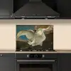 De bedreigde zwaan - Schilderij van Jan Asselijn keuken achterwand spatscherm klein -sfeer1