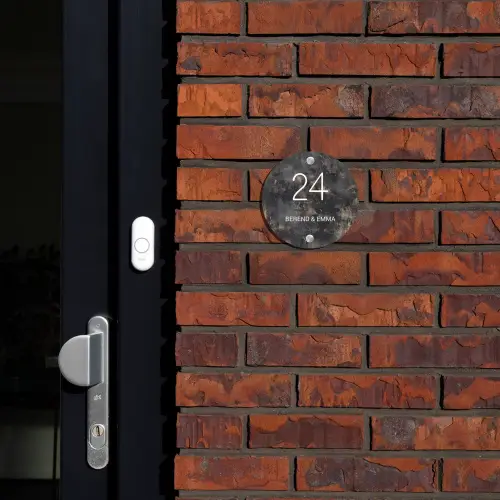 Verweerd metaal - Klassiek Naambord Rond klein -sfeer1-rond-XS