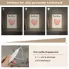 Hart - Rood - Minimalistisch Light Box met kabel (Kinderlampje) klein -USP_dimbaarNL