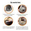 Pannenkoeken - Banaan - Siroop - Wit - Beige Inductie beschermer vinyl 3mm klein -zzzzzzz-td-werking