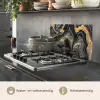 Marmer - Acryl - Goud - Luxe - Abstract keuken achterwand spatscherm klein -usp_NL