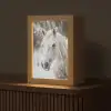 Paard - Wit - Winter - Natuur - Sneeuw - Dieren Light Box met kabel (Tafellamp) klein -z3d_website