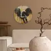 Graffiti - Kunst - Vleugels - Street art - Banksy Wandcirkel kunststof plaat 5mm dik klein -sfeer1