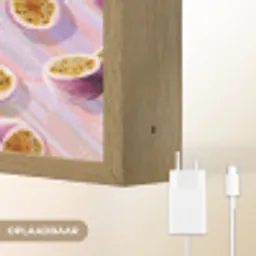 Passievrucht - Tropisch - Paars Light Box met batterij (Wandlamp) middel 907 -USP_websiteoplaadbaarNL